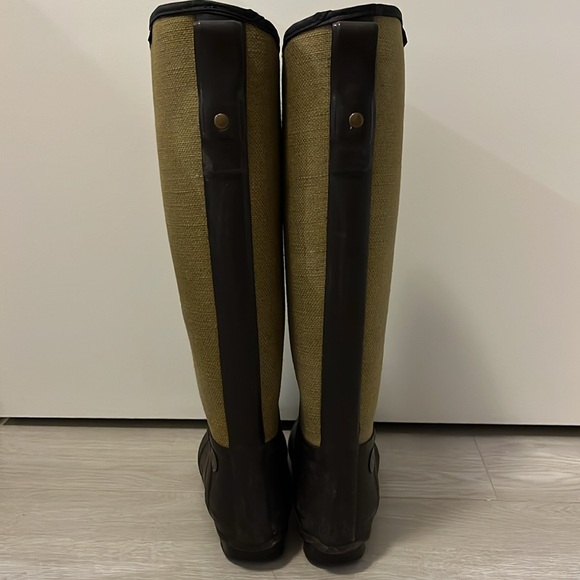 Hunter Lady N Boots, Olive Green Tweed and rubber feet - Picture 7 of 8